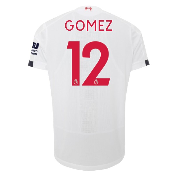 Camiseta Liverpool NO.12 Gomez 2ª 2019-2020 Blanco